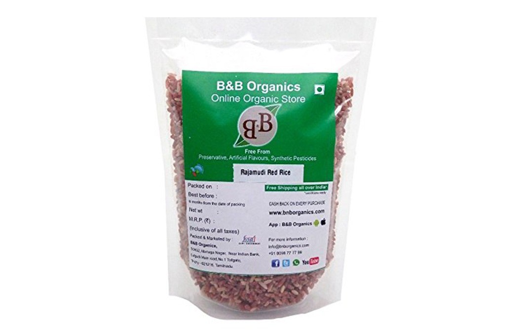 B&B Organics Rajamudi Red Rice    Pack  15 kilogram